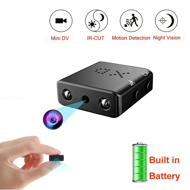 1pc Compact Video Recording Camera with Built-In Battery Suitable for Monitoring Home Security And F