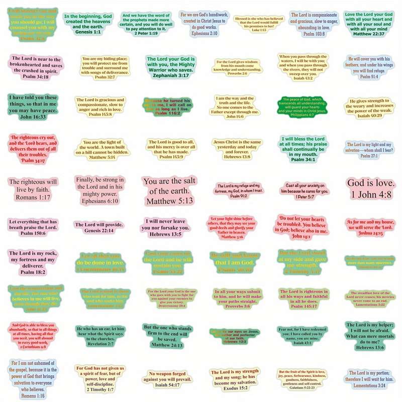 60pcs Jesus Christian Themed Stickers