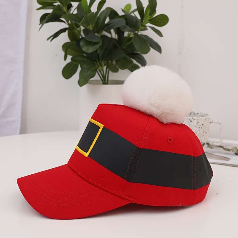 1pc Baseball Cap for Men And Women Adjustable Hand Washable Funny Santa Claus Holiday Hat