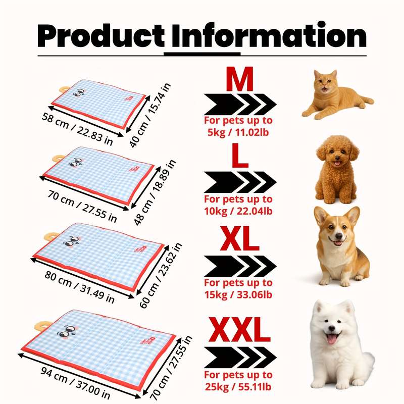 1piece Cartoon Blue Cooling Pad