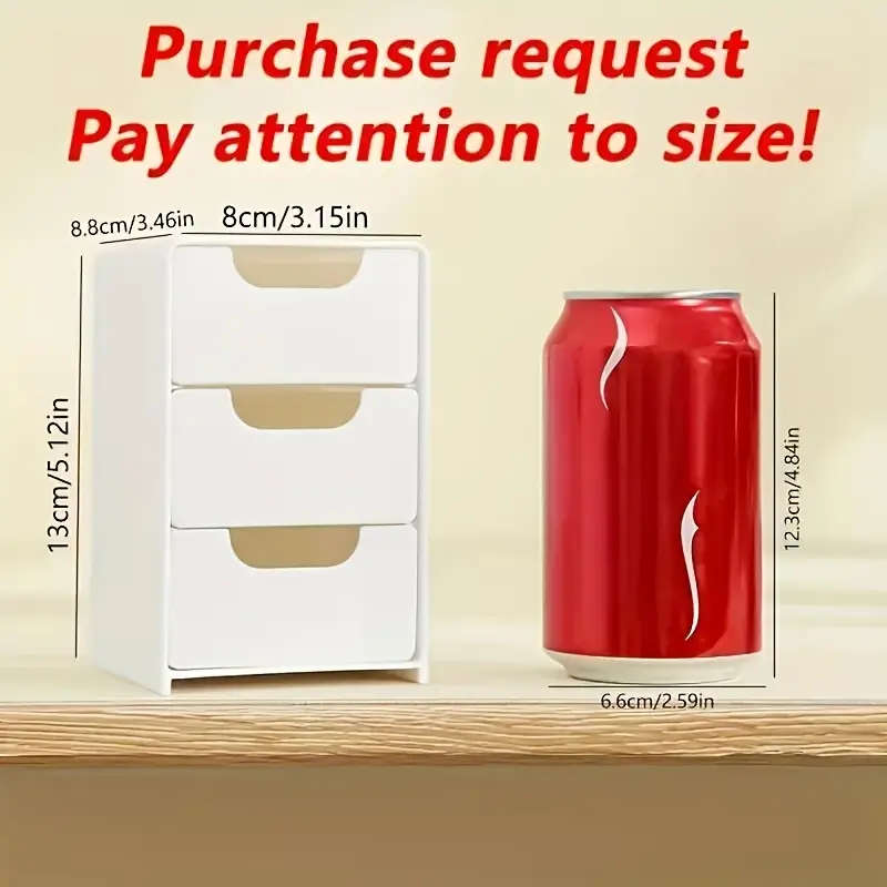 1pc 3-Tier Desk Organizer Ideal for Storing Office Supplies Jewelry And Cosmetics Lightweight And Po