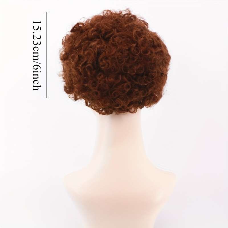 1Pc Dark Brown 15.24cm Fashion Design Wig