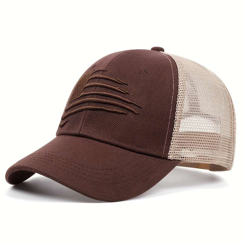 1pc Personalized Embroidered Baseball Cap Contrast Color Trucker Hats Summer Adjustable Breathable