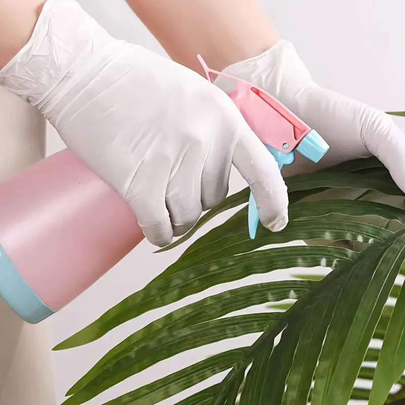 20pcs White Disposable Nitrile Gloves Latex Free Gloves Size S Durable Household Cleaning Gloves