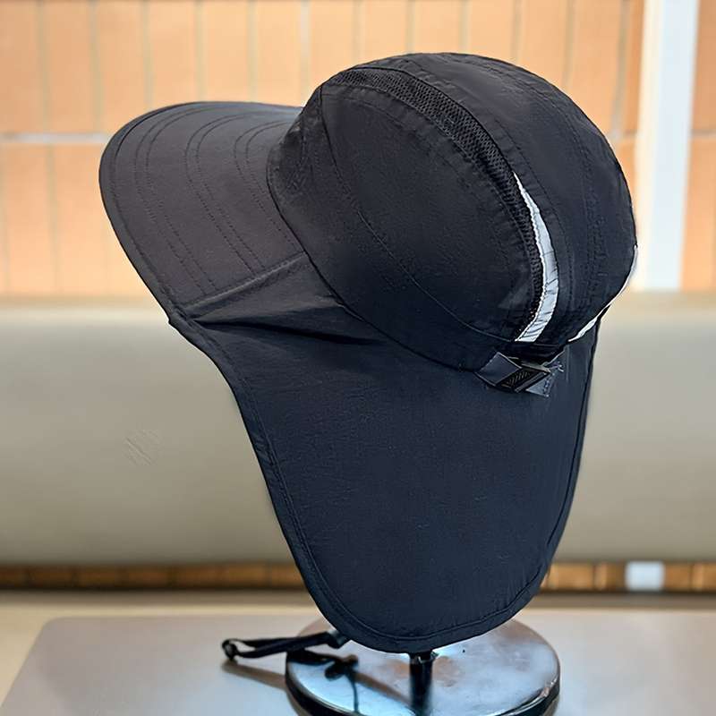1pc Unisex Sun Protection Hat Summer Hiking Face-Covering Bucket Hat Wide Brim UV Protection Cap
