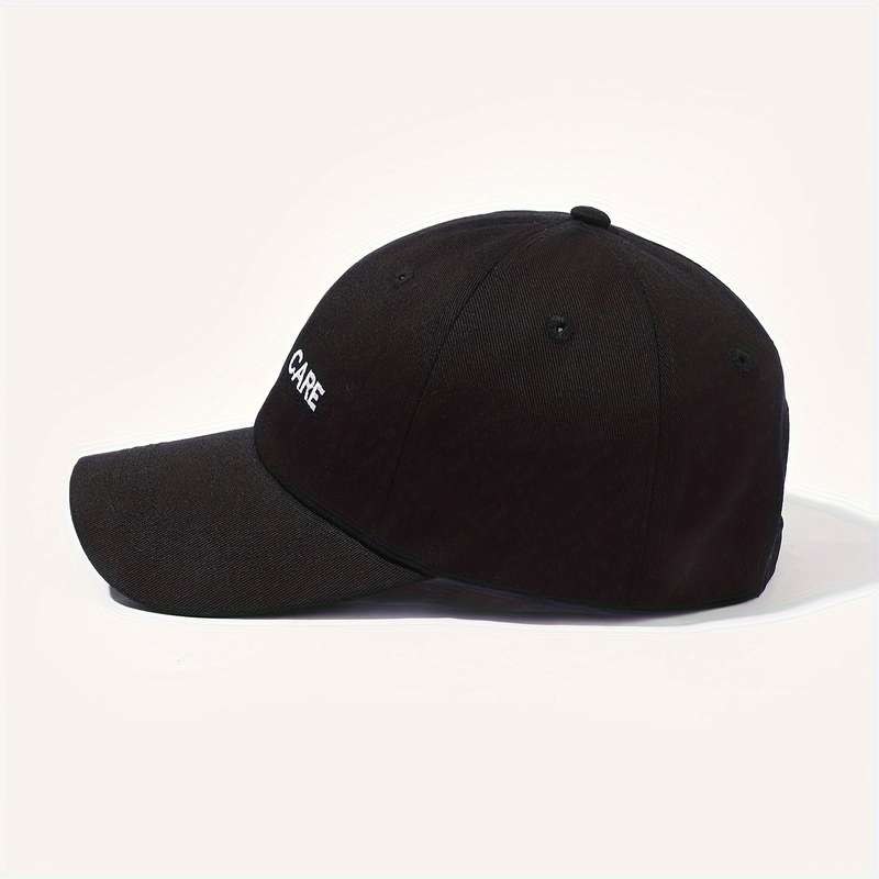 1pc I DON'T CARE Embroidery Sun Protection Baseball Cap Unisex Outdoor Casual Vacation Headwear
