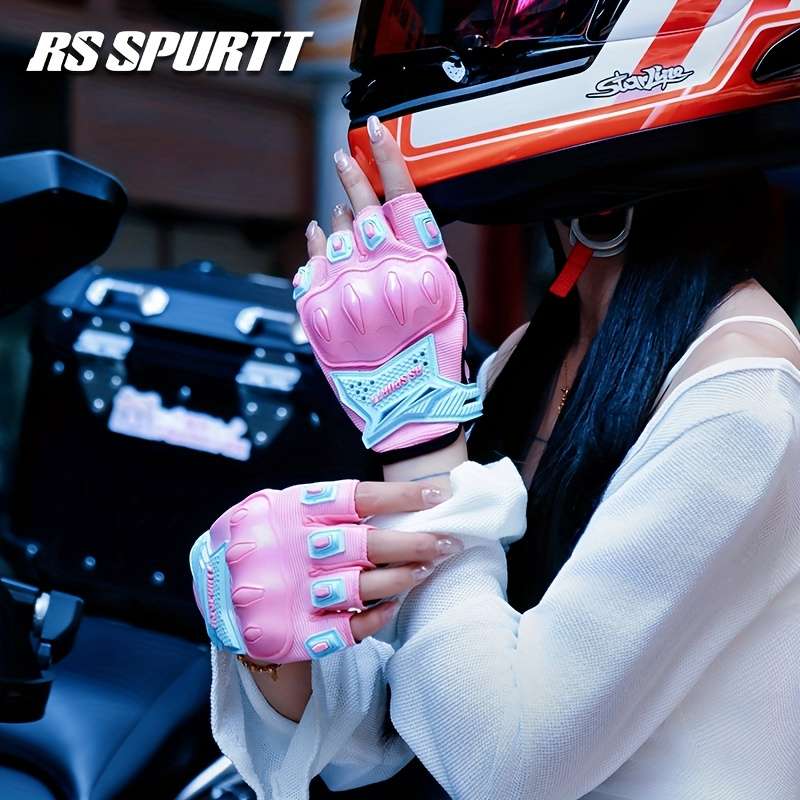 1 Pair Pink Size M Outdoor Sports Gloves