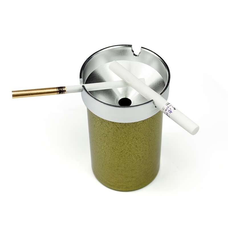 1pc Aluminum Alloy Golden Ashtray