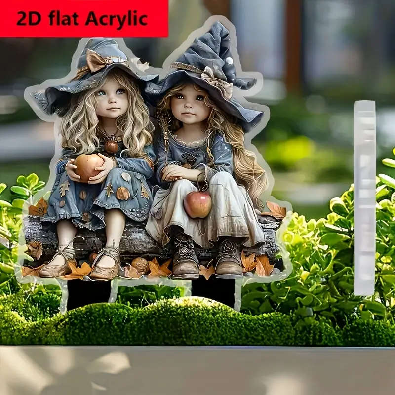 1pc 2D Flat The 2D Acrylic Insert Is Suitable For Decorating Courtyards And Lawns It Offers A Unique