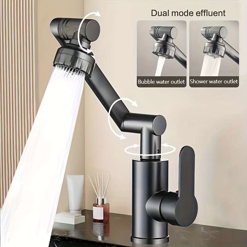 1PC Gun Gray Lucky Cat Hot and Cold Faucet