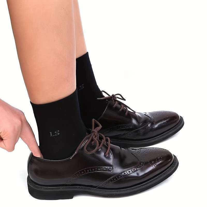 5 Pairs Black One Size High Elastic Socks
