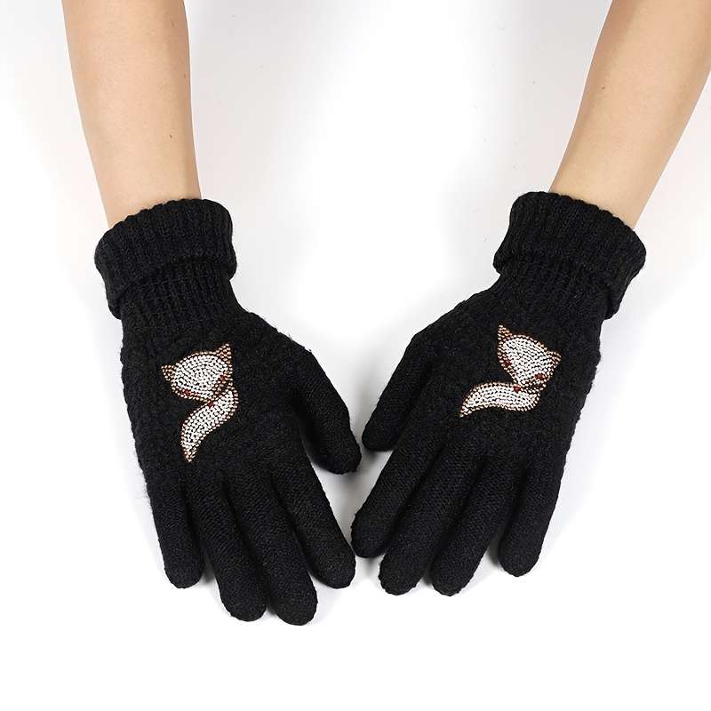 1 Pair Owl Warm Gloves