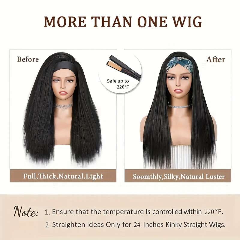 1Pc Black 76.2cm Fashion Design Wig