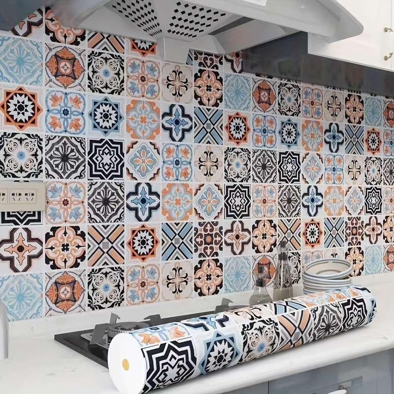 1PC Wall StickersOil Smoke Sticker Grey60X500cm