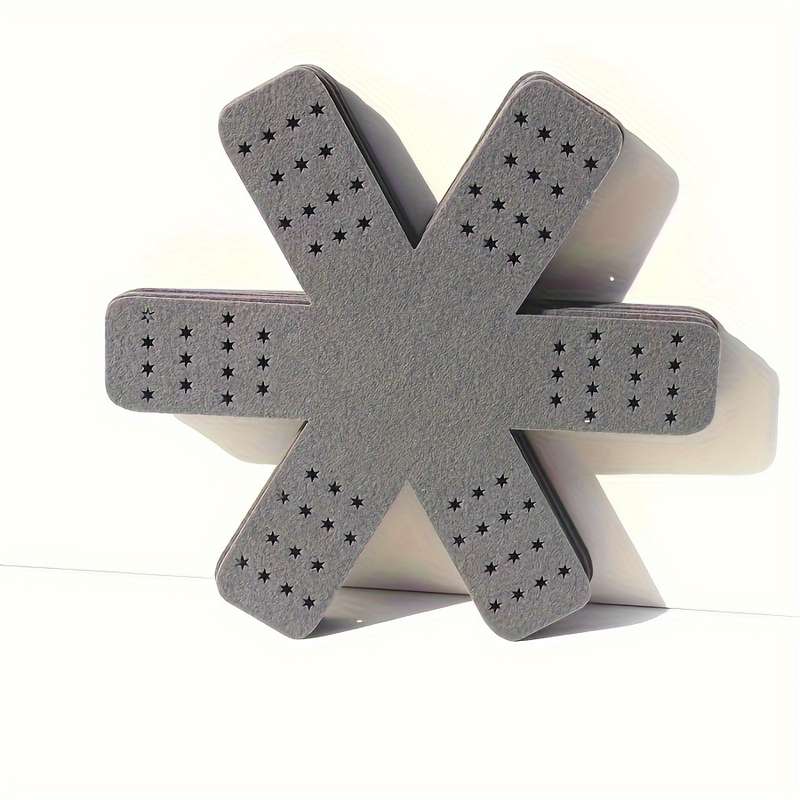 6pcs multi-color hexagonal placemat outdoor cooking insulation mat