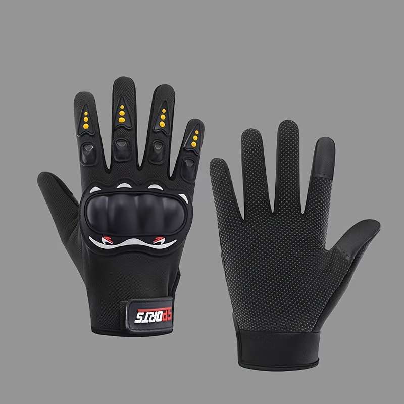 1 Pair Red Items Half Finger Exposed Gloves Outdoor Sports Gloves