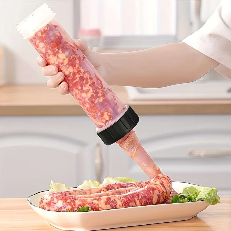1pc Durable Plastic Sausage Stuffer Tool Handheld Sausage Maker for Homemade Sausages Kitche
