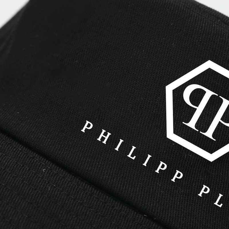 1pc Philipp Plein Bucket Hat Lightweight Polyester Sun Hat with Logo Design Foldable Fisherm