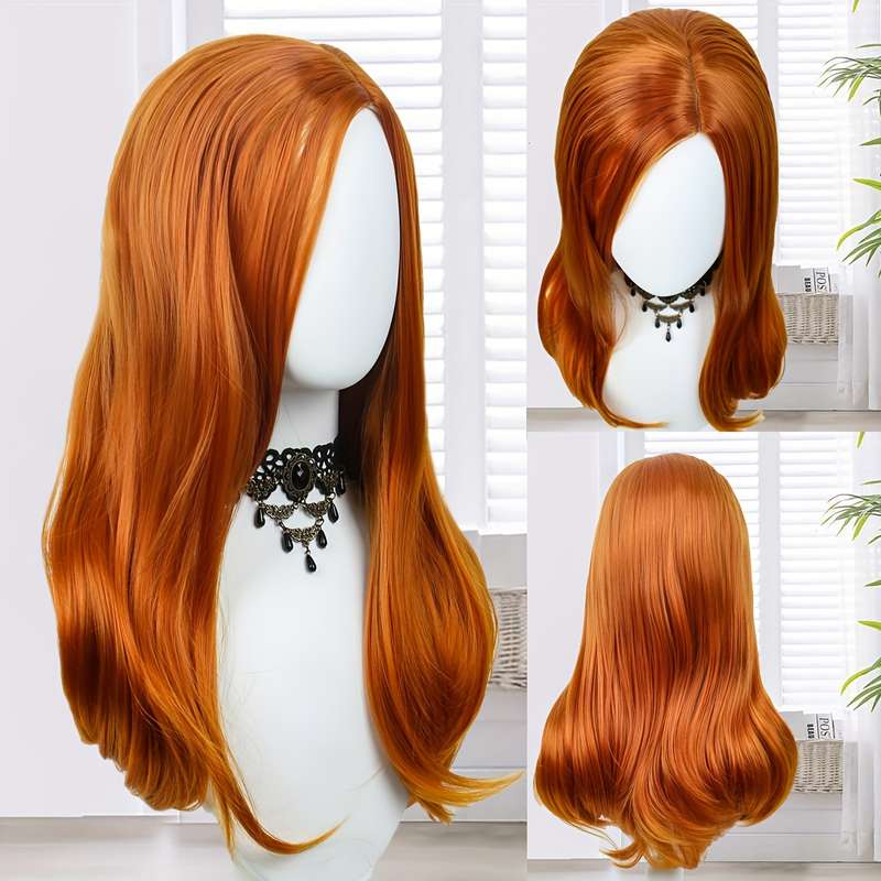1Pc Orange B016 71.12cm Fashion Design Wig