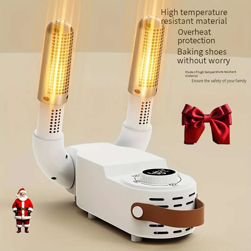 1pc Portable Shoe Dryer Quick-Dry Deodorize Quiet Operation with Smart Timer Foldable Design for Wor