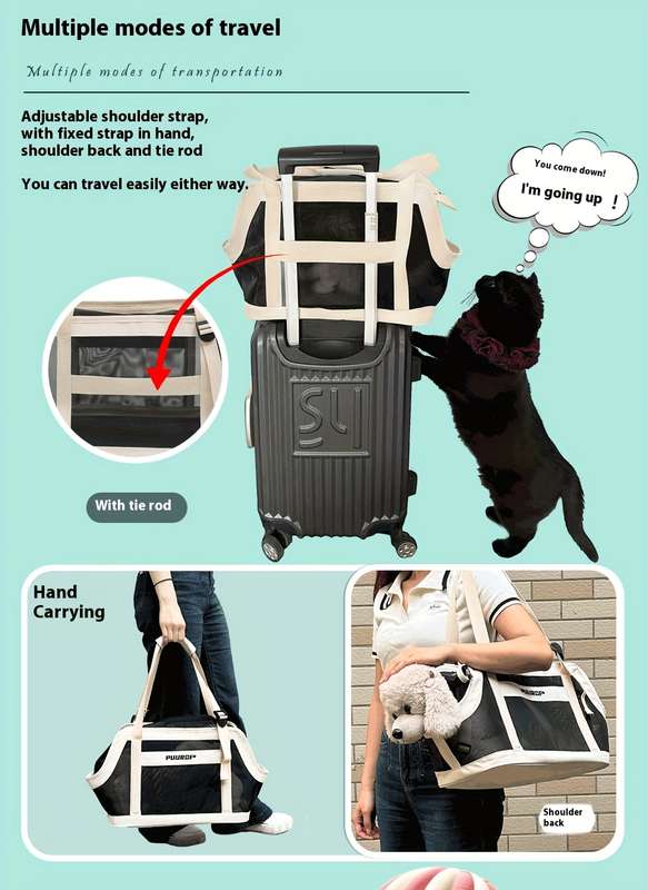 1pc Rice White Pet Bag