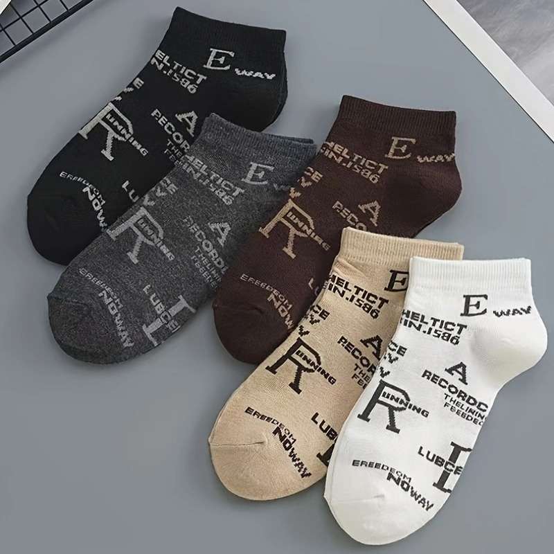 5 Pairs Multicolor One Size High Elastic Socks