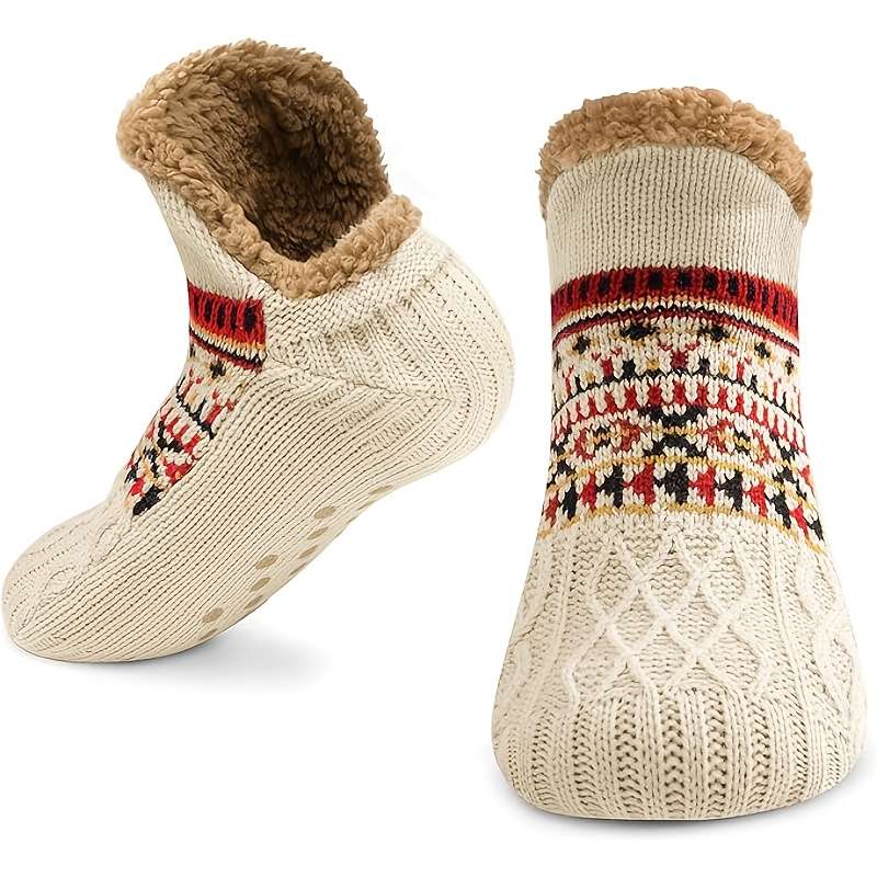 1 Pair Beige Size M Socks