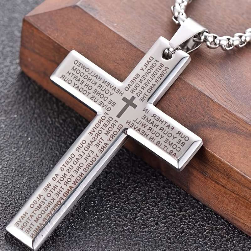 1 Piece Silvery Jesus Theme Pendant