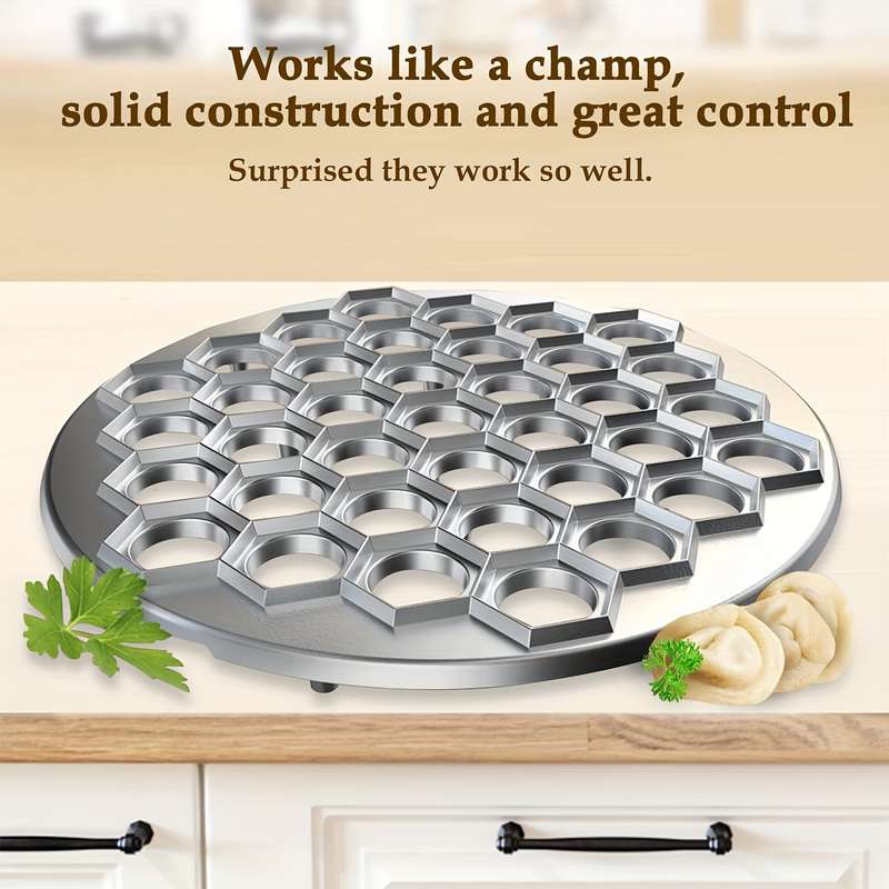 1pc Easy-to-Use Aluminum Dumpling Maker 37-Hole Ravioli Press for DIY Dough Pastry Perfect for