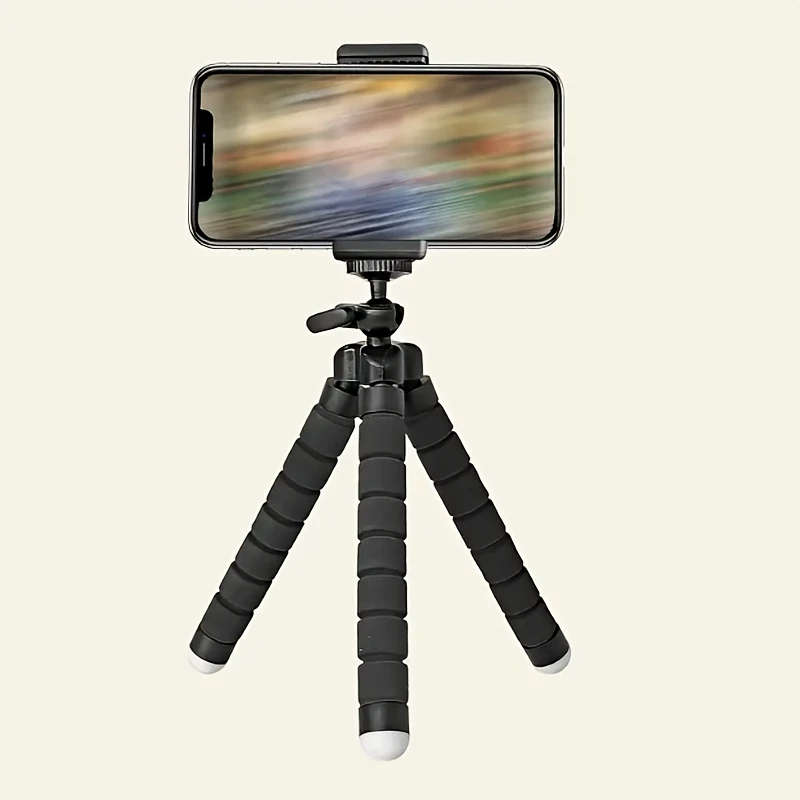 1pc Flexible Octopus Tripod Small Phone Camera Holder with Sponge Grip Mini Octopus Stand for Photog