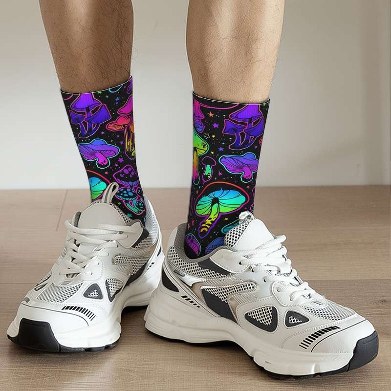 1 Pair Black One Size Socks