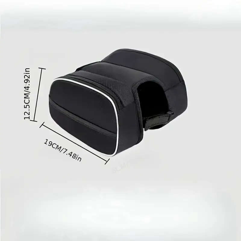 1pc Adjustable Strap Denim Handlebar Bag for Mountain Bike Cycling Frame Pannier Dual Side Bicycle T