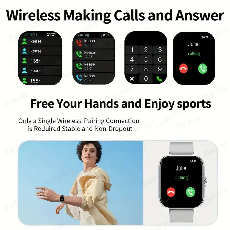 Smartwatch with Wireless Calling Dialing Multiple App Notifications Suitable for Both Men And Women