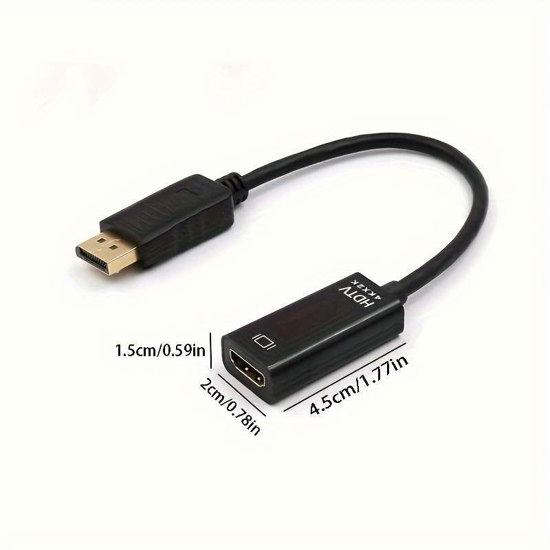 1pc 4K Ultra HD DP to HDTV Adapter Converter USB Type-A to HDTV Cable ABS Material No Batter