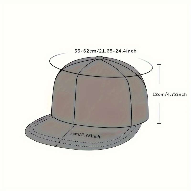 1pc Hip Hop Bear Print Flat Brim Cap Unisex Adjustable Street Style Baseball Hat 100% Polyest
