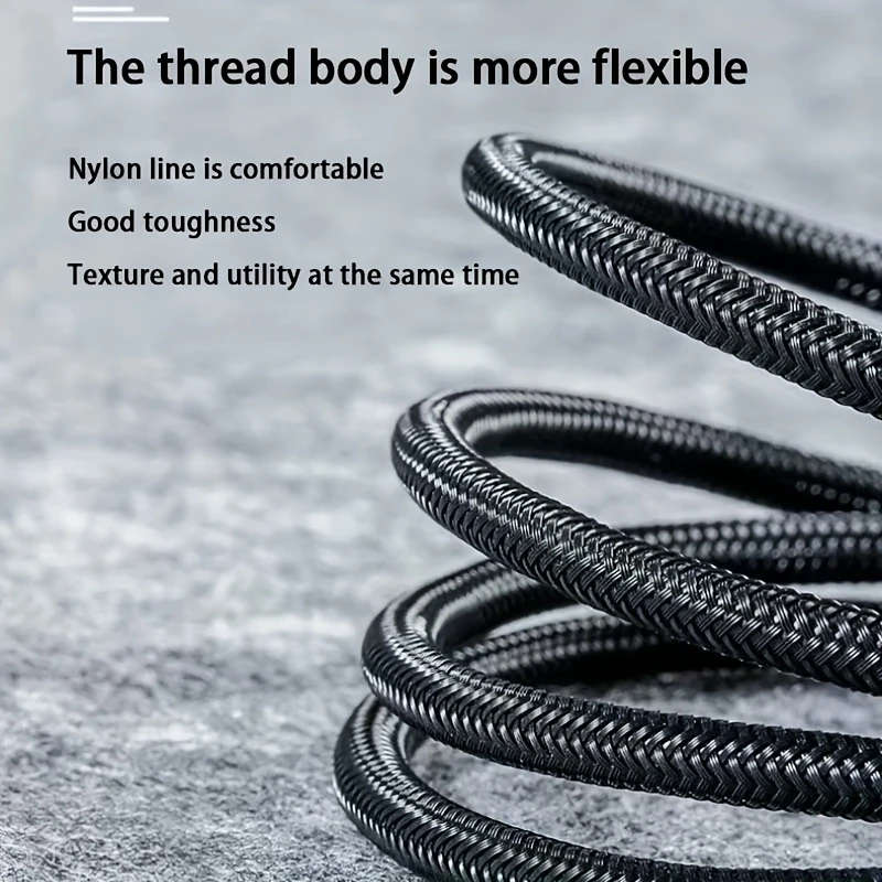 1pc Double Android 4-In-1 Braided Multi-Fast Charging Cable Multiple Charging Cables High-Speed Data
