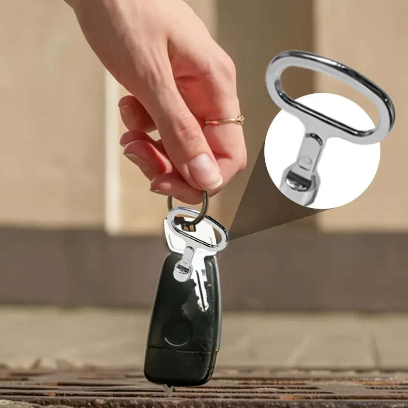 1pc Universal Triangular Key Wrench Metal Multifunctional Elevator Cabinet Switch Key for Train Cont