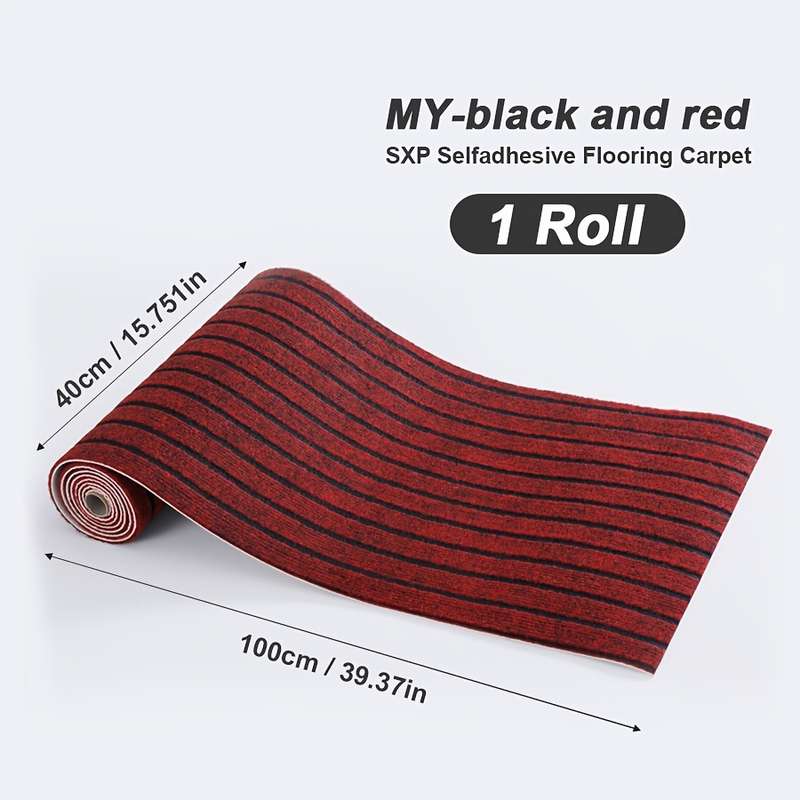 1Pc Black Red 40x100cm Floor Mat