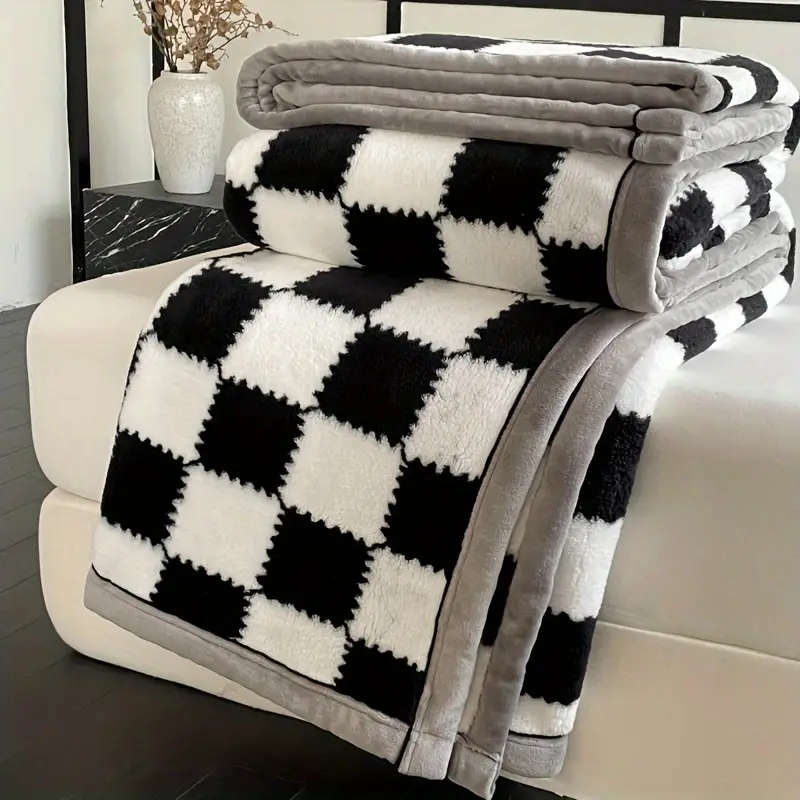 1 Soft Plaid Blanket 120cm×200cm