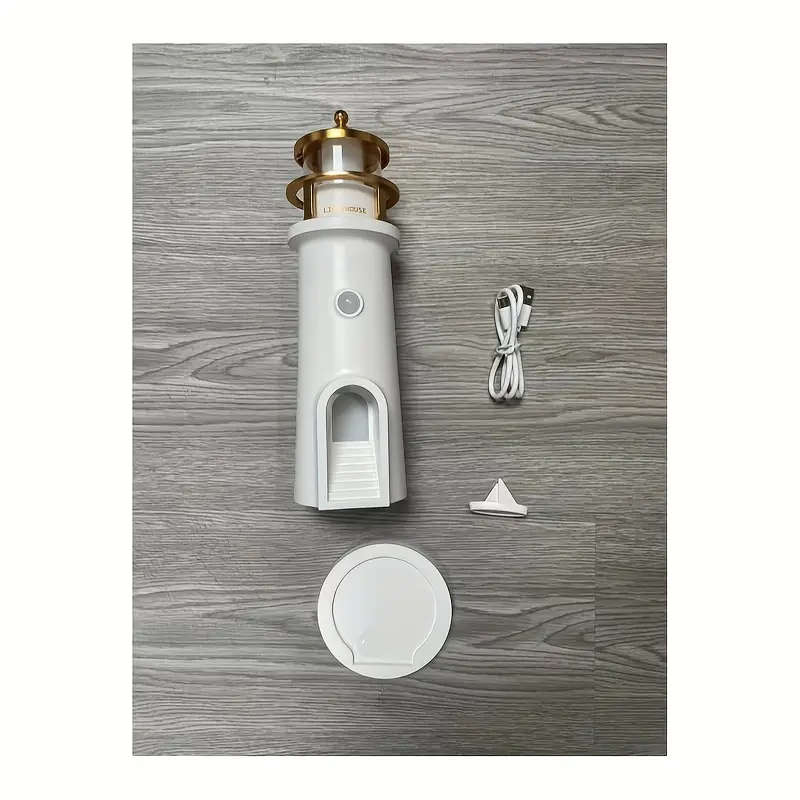 1pc Lighthouse Night Light With A Clear Moon Projection Image Sensitive Human Body Sensing Switch An