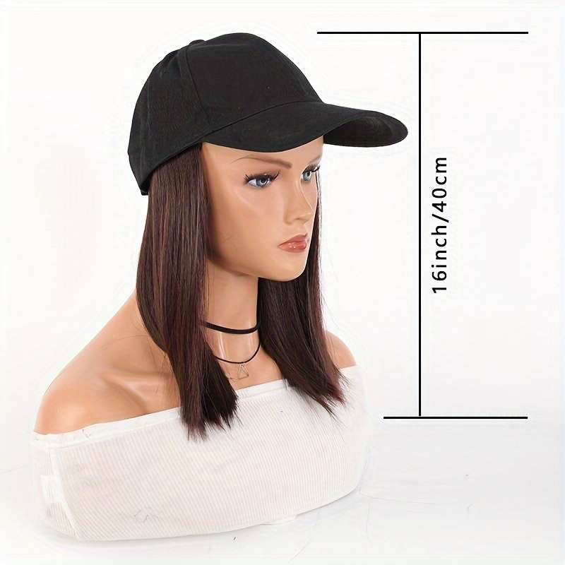 1Pc Black 40.64cm Fashion Design Wig