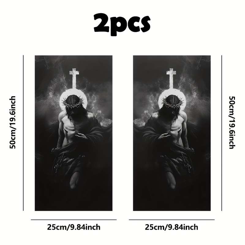 2pcs  25cm50cm Jesus Christian Themed Stickers