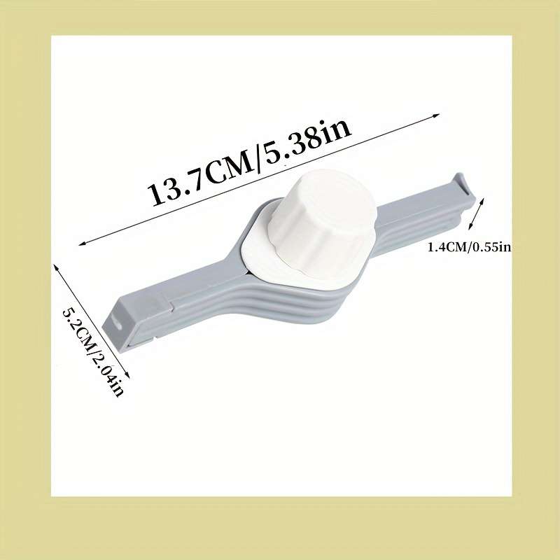 3-Pack KitchenMate Plastic Seal Clips with Pour Spout Non-Food Contact Bag Sealer for Moistur
