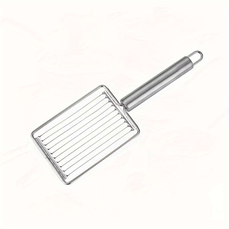 1pc Stainless Steel Manual Fruit Slicer Tomato and Egg Cutter Kitchen Gadget with Handle