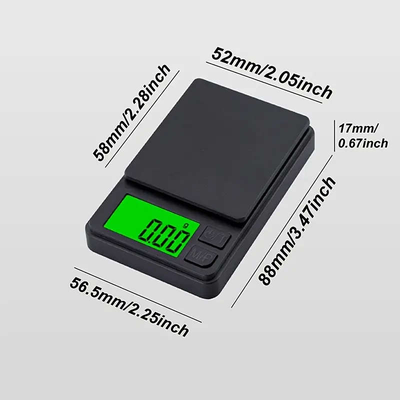 1pc Compact 1000g x 0.01g Precision Digital Pocket Scale with Backlit LCD Versatile for Food Jewelry