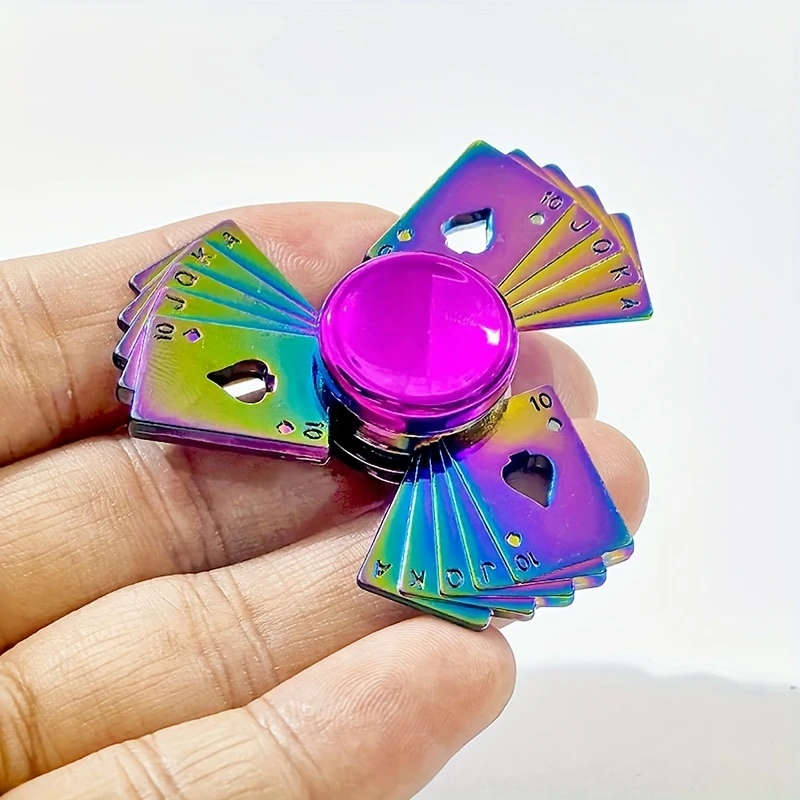 1pc Stainless Steel Fidget Spinner Metal Finger Spinners Toy for Focus Stress Relief Durable Fingert