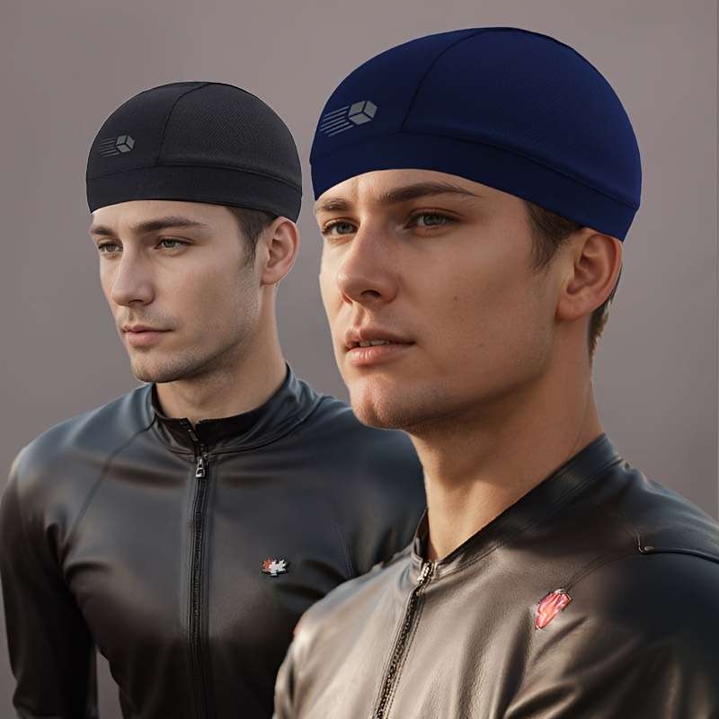 1pc Versatile Use Cooling Skull Cap Breathable Sweat-Wicking Beanie for Cycling Running Fits