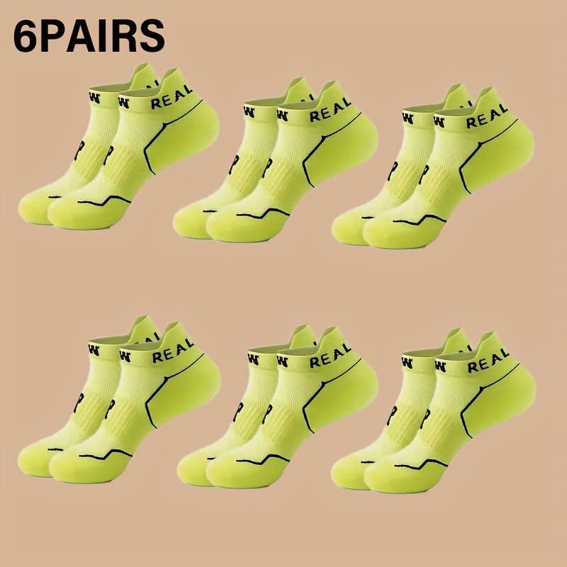 6 Pairs Yellow One Size High Elastic Socks