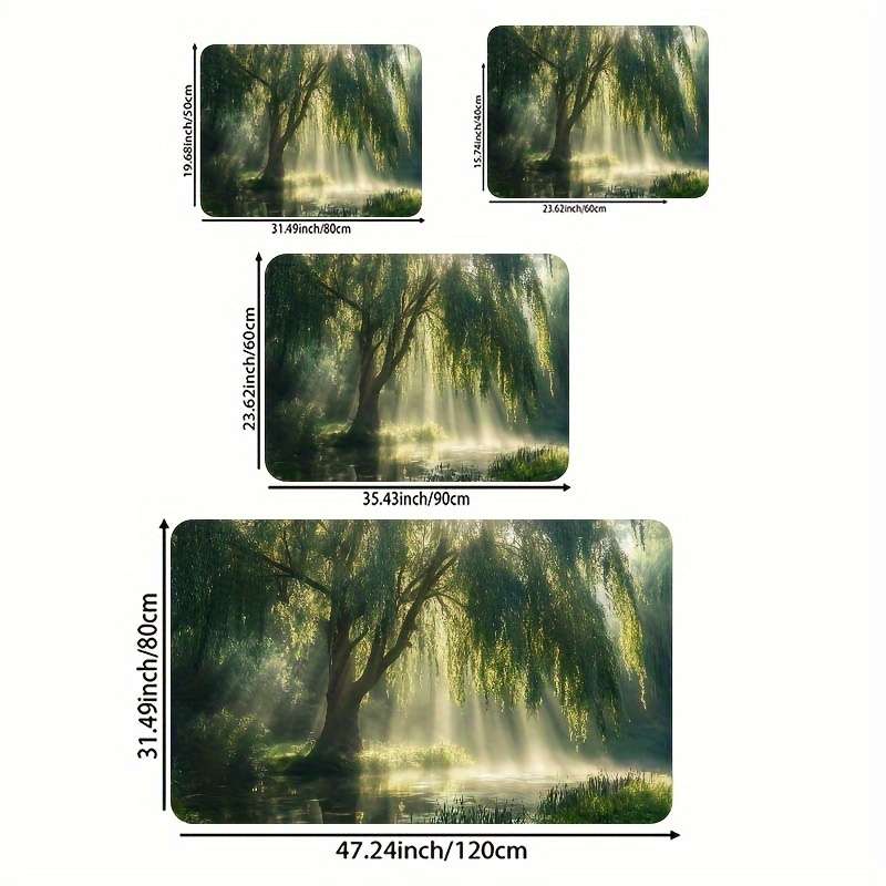 1Pc Green 19.69x31.49inch 50x80cm Floor Mat