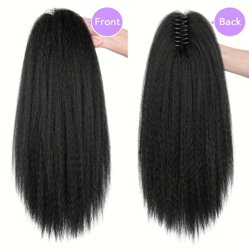 16 Inch Curly Straight Ponytail Extensions